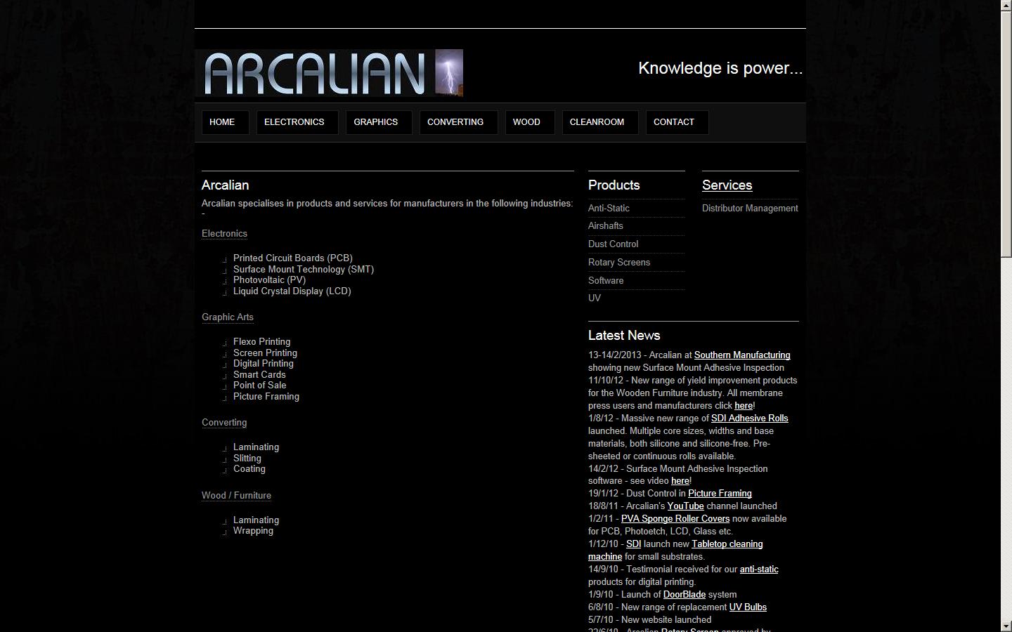Arcalian Ltd Website