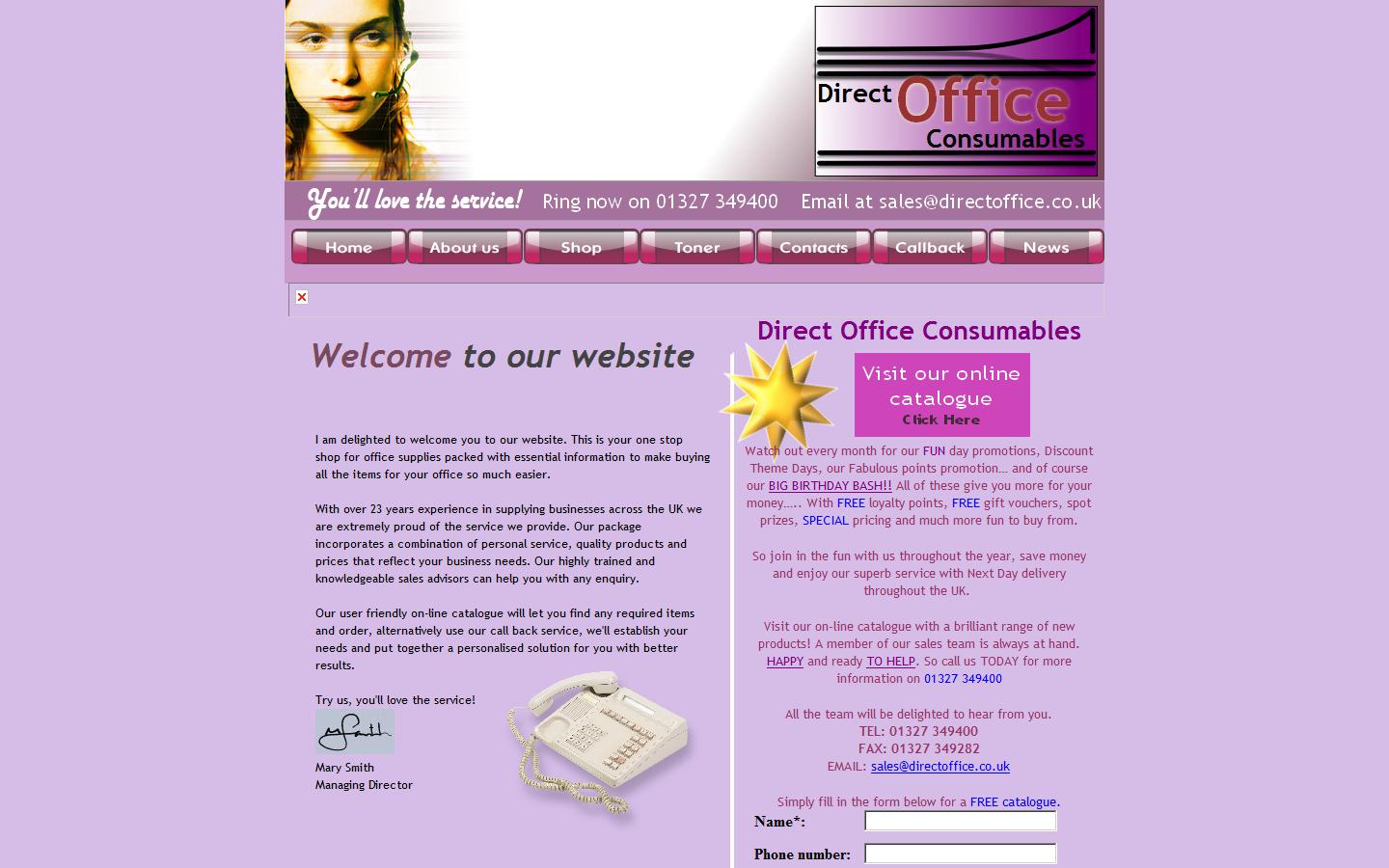 Direct Office Consumables Website