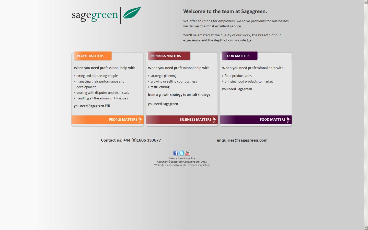 Sagegreen Consulting Ltd Website