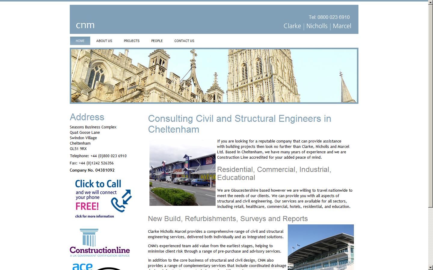Clarke Nicholls & Marcel Ltd Website