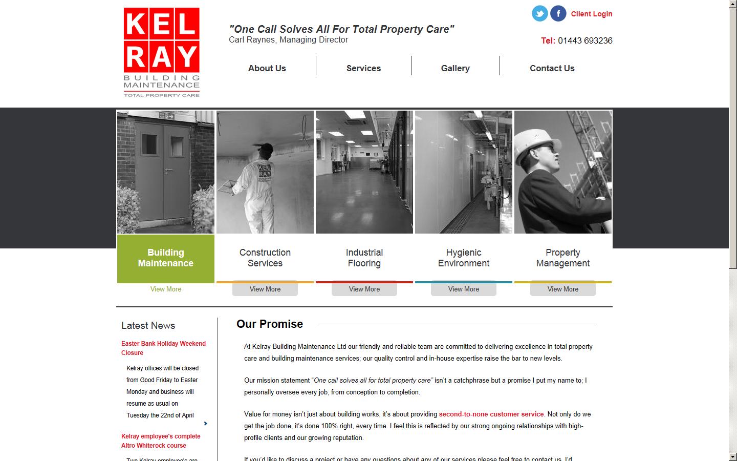 Kelray Building Maintenance Ltd Website