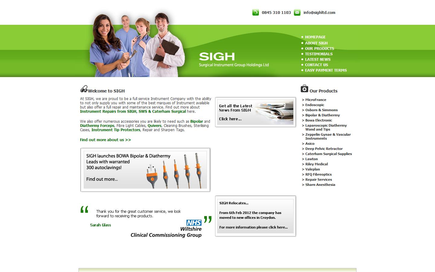 Surgical Instrument Group Holdings Ltd Website