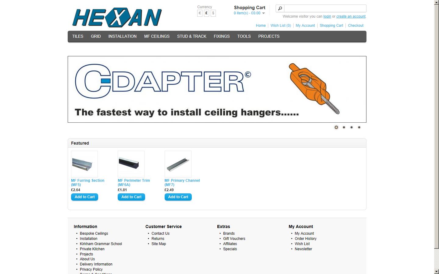 Hexan Suspended Ceiling Contractors Website