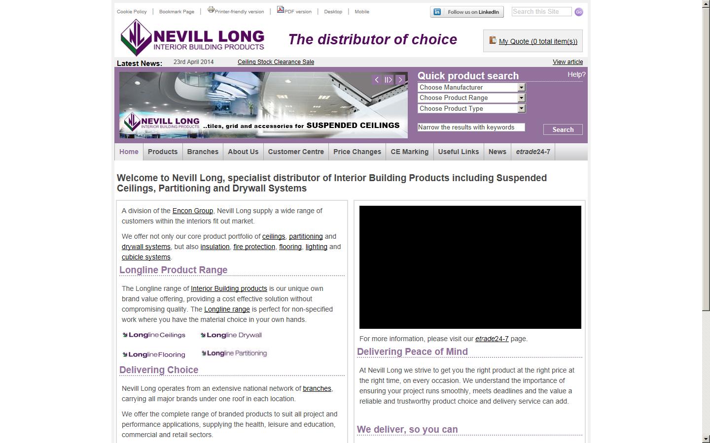 Nevill Long Website