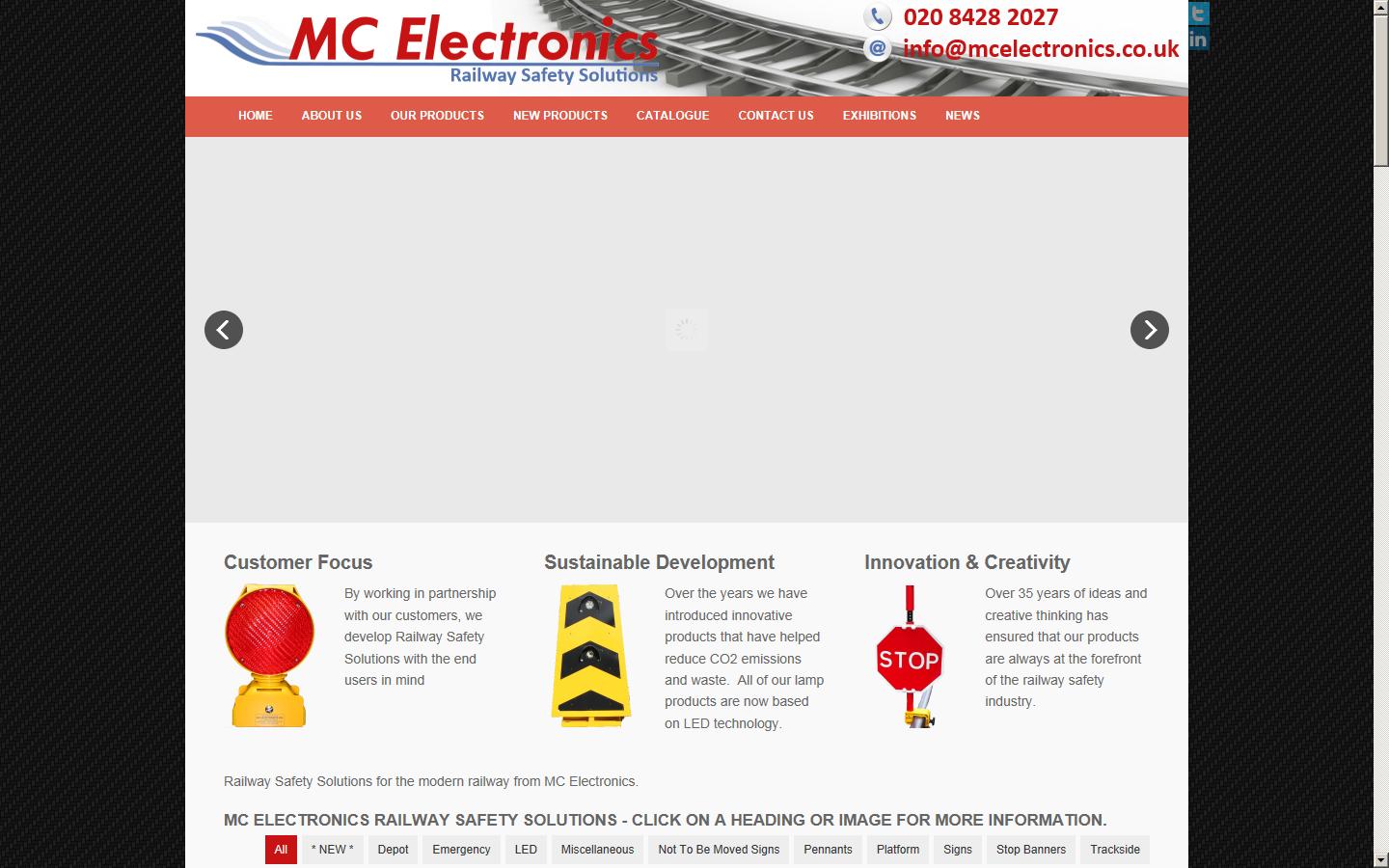 M C Electronics Website