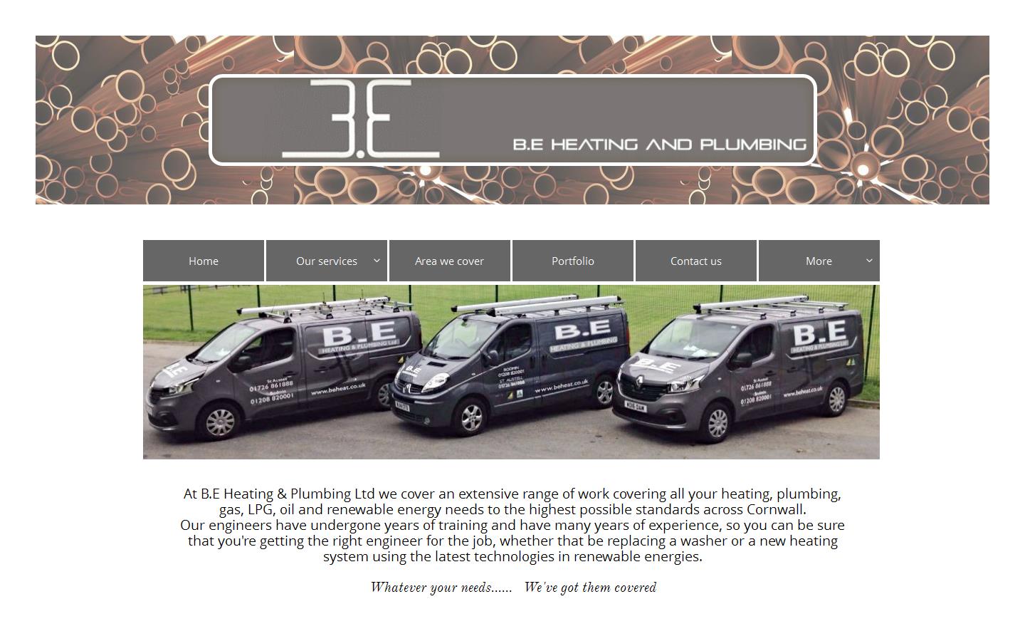 B.E Heating & Plumbing Website