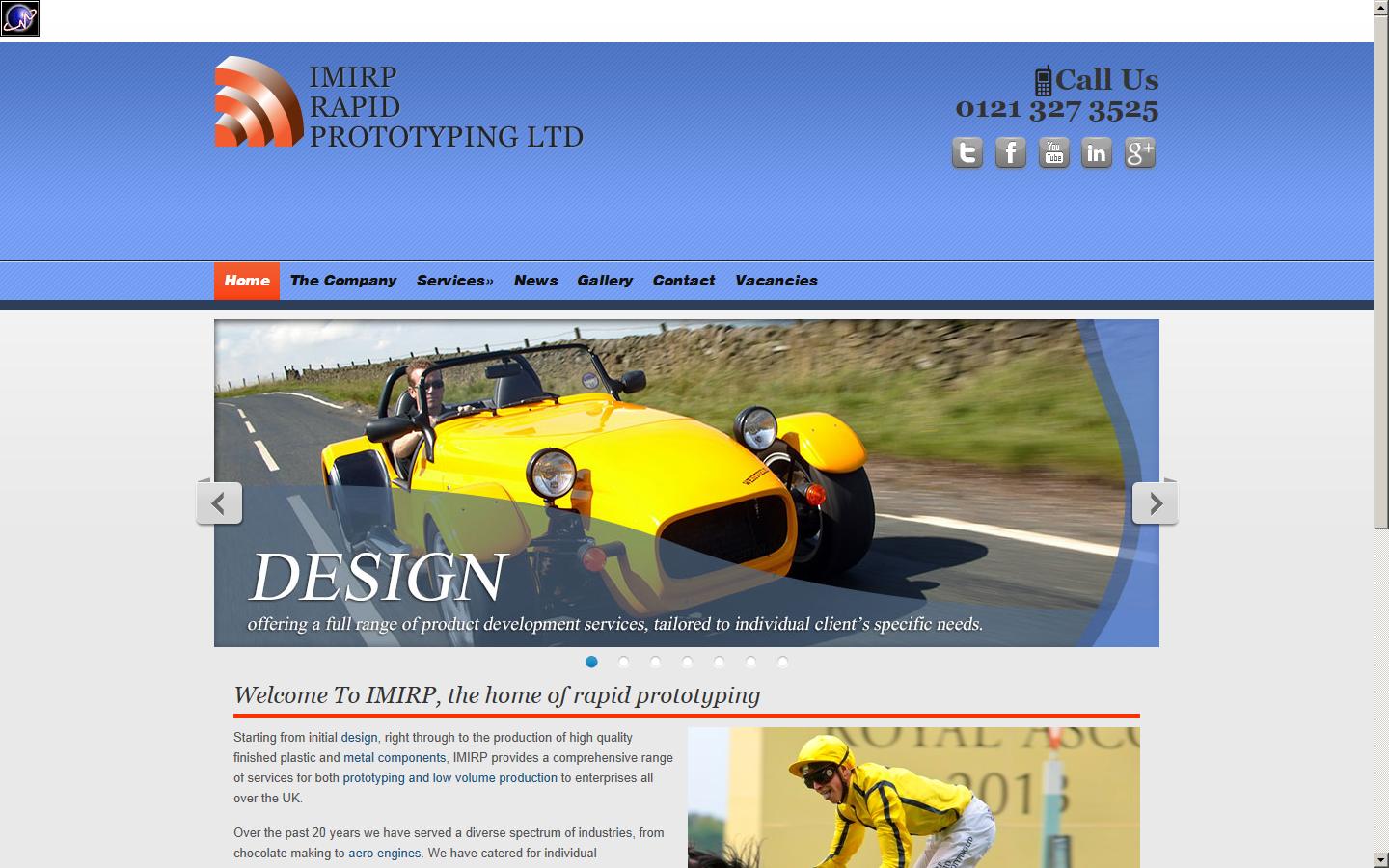 IMIRP Rapid Prototyping Ltd  Website