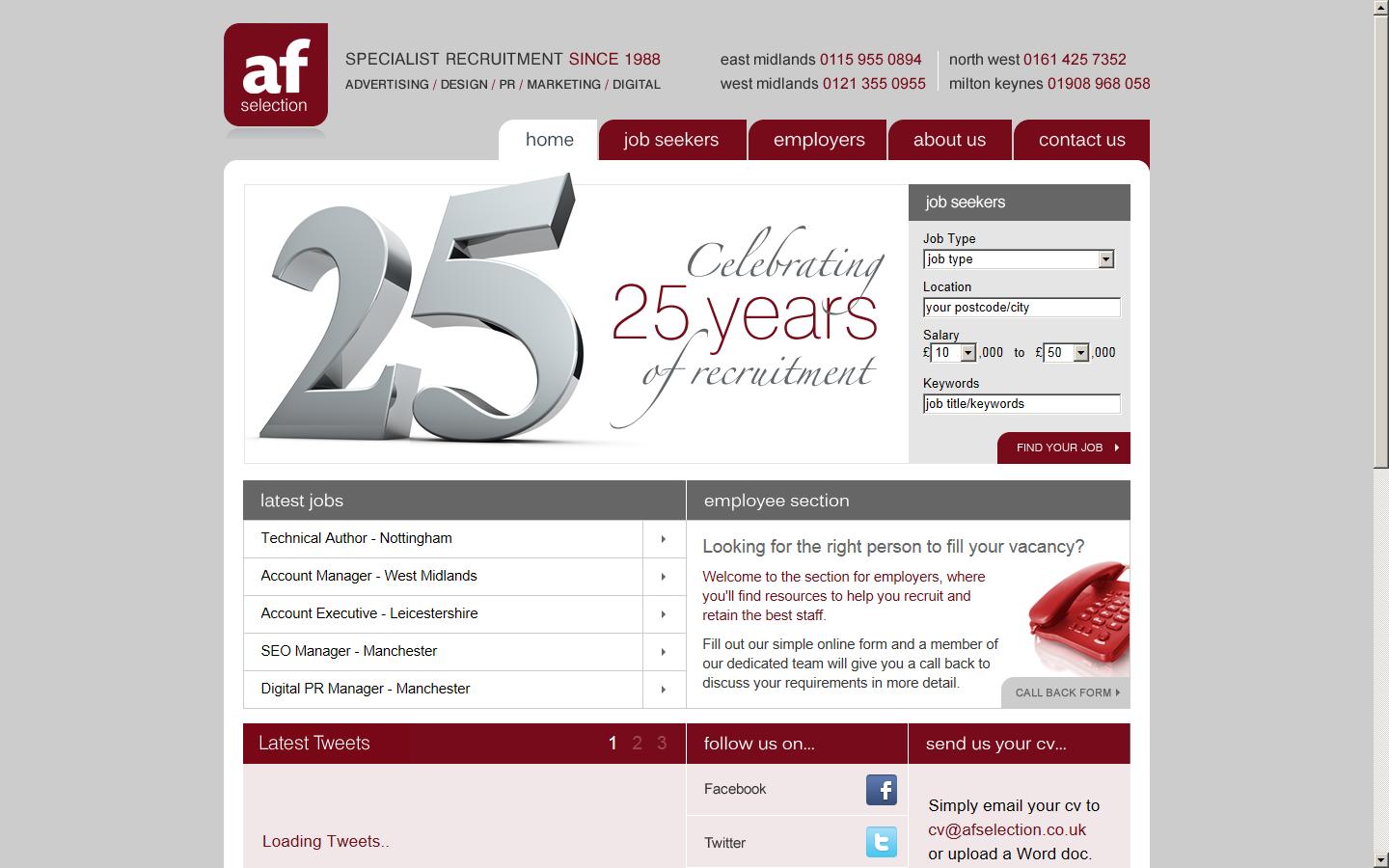 A F Selection Ltd Website