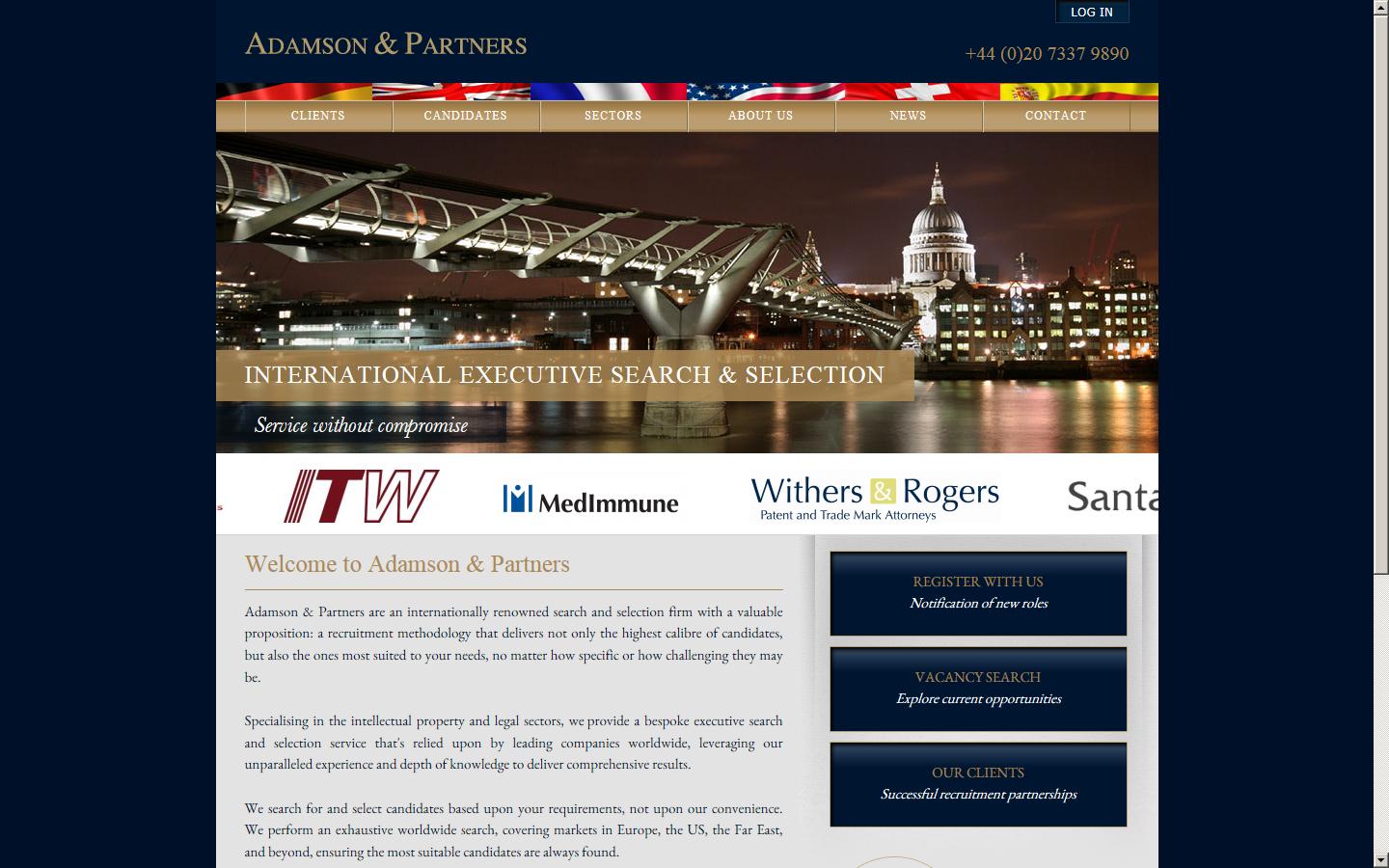 Adamson & Partners Ltd Website