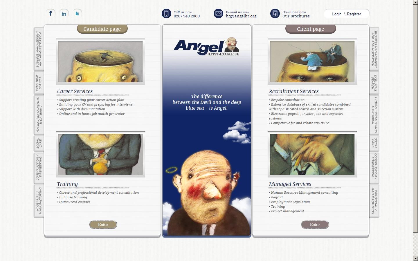 Angel Human Resources Ltd Website