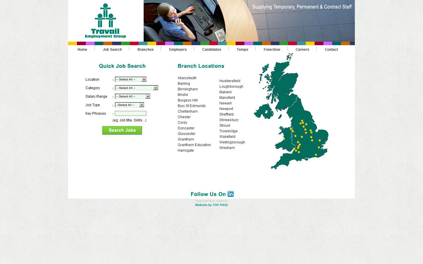Travail Employment Group Website