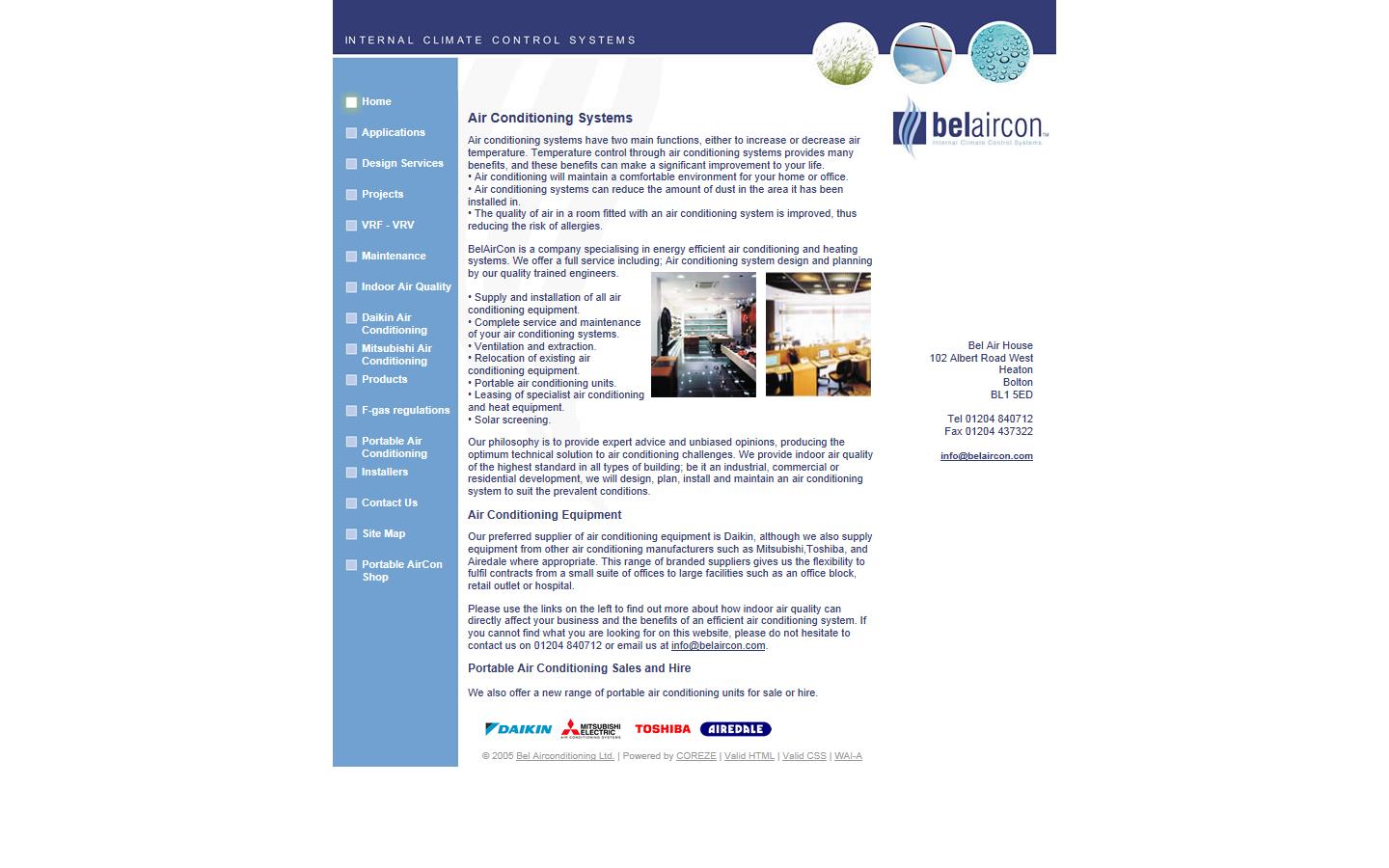 Bel Air Conditioning Ltd Website