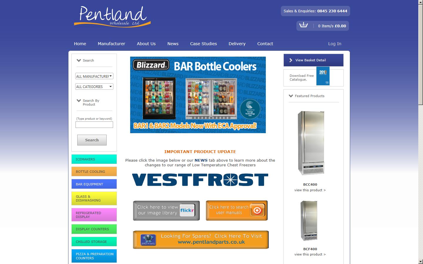 Pentland Wholesale Ltd Website