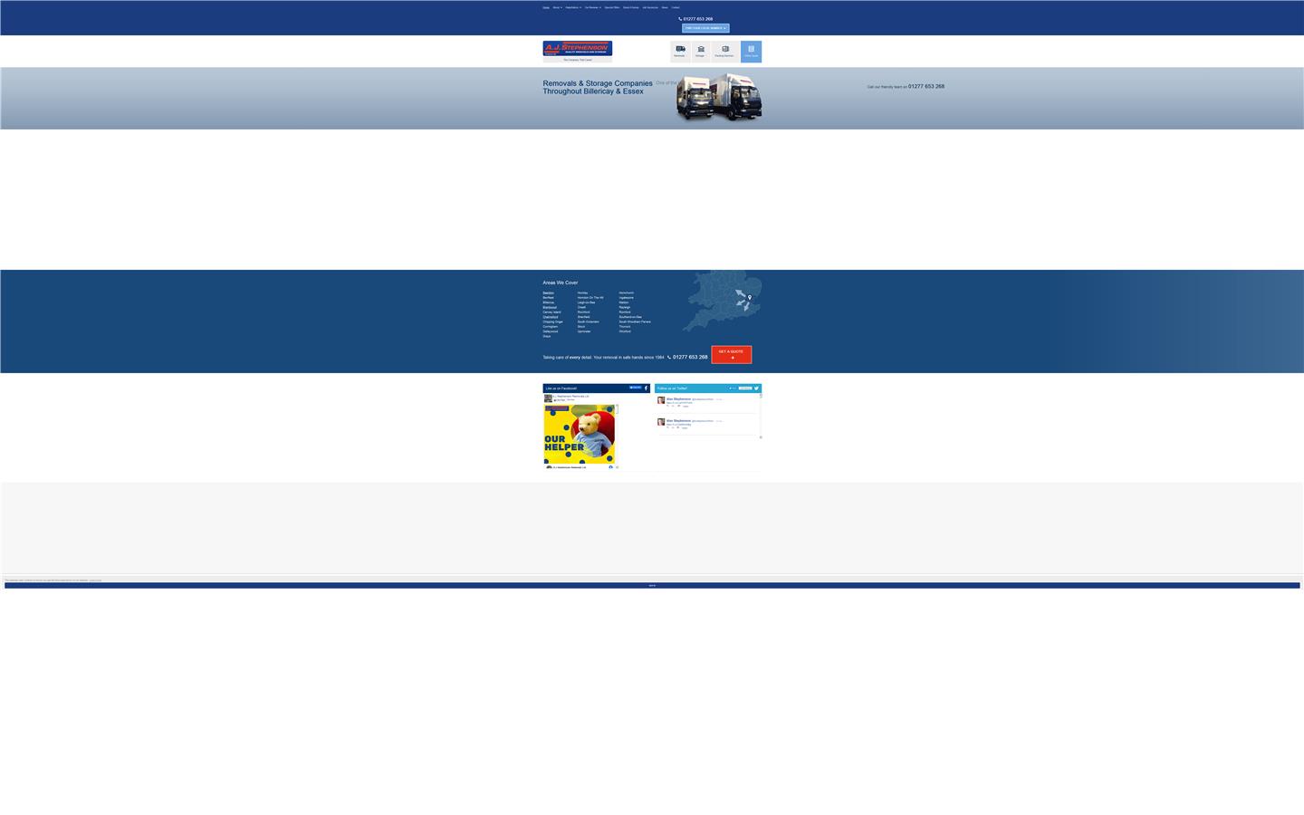 A J Stephenson Removals Ltd Website