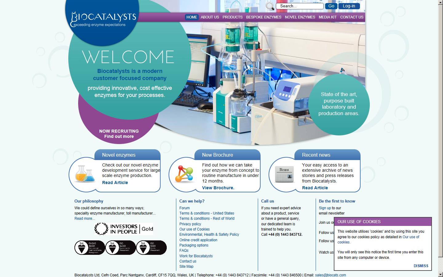 Biocatalysts Ltd Website