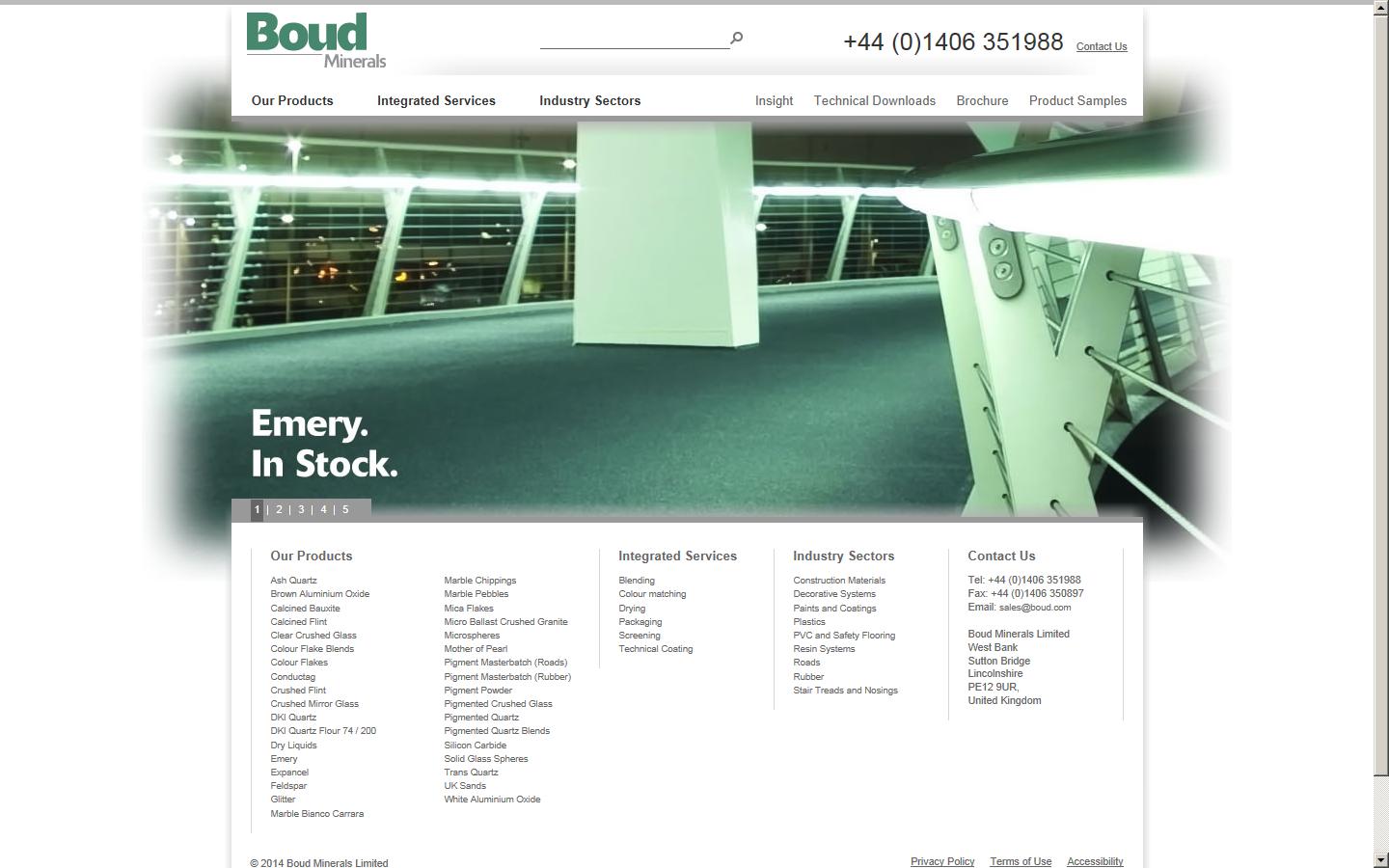 Boud Minerals & Polymers Ltd Website