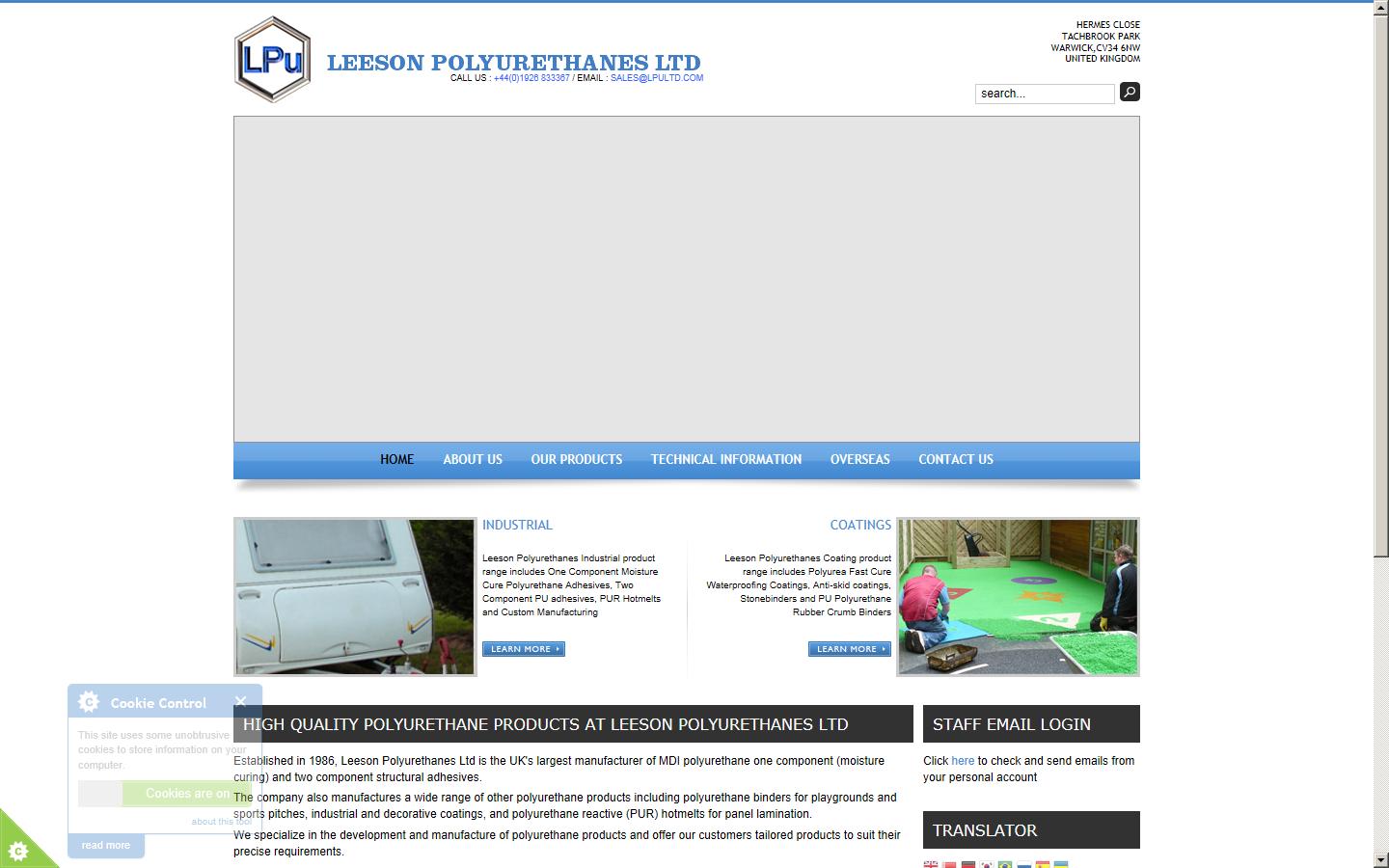 Leeson Polyurethanes Ltd Website