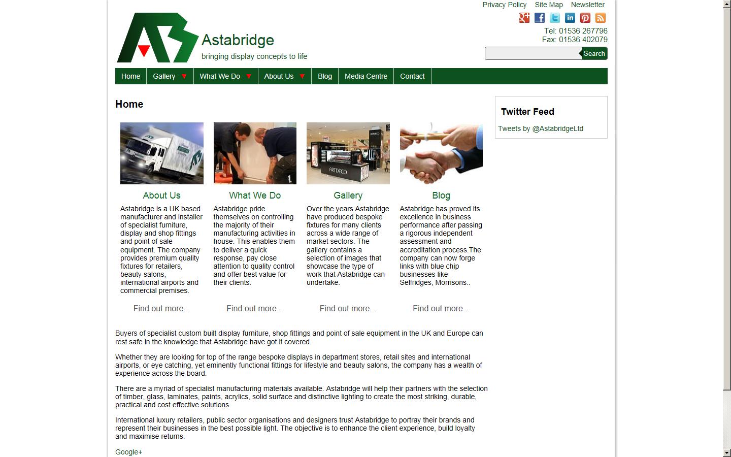 Astabridge Ltd Website