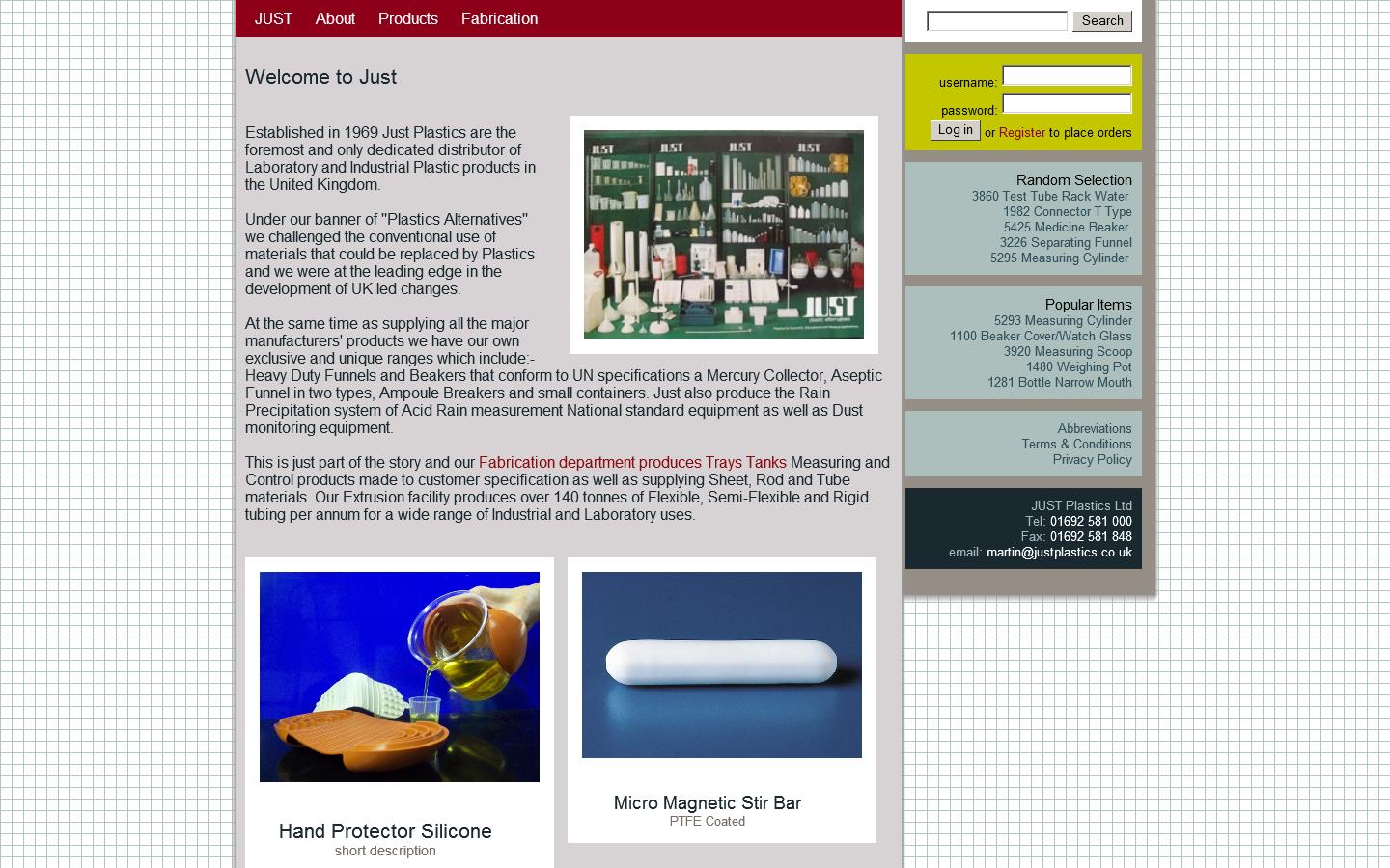 Just Plastics Ltd Website