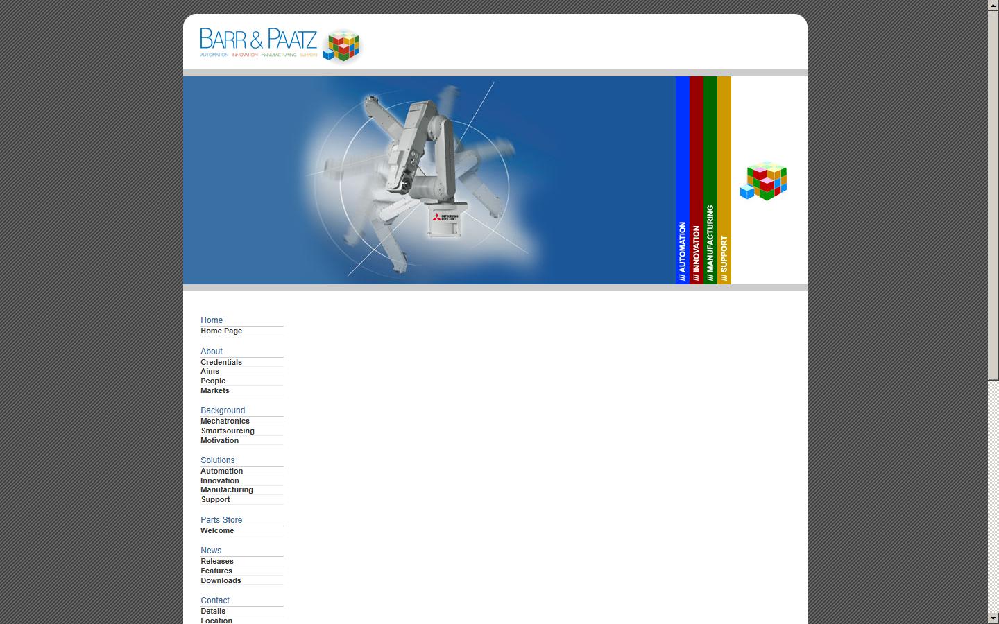 Barr & Paatz Industrial Automation Ltd Website