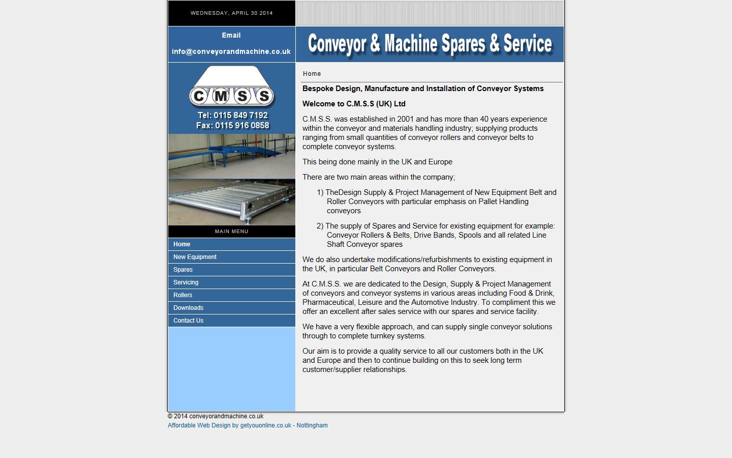 CMSS Conveyor & Machine Service & Spares Website