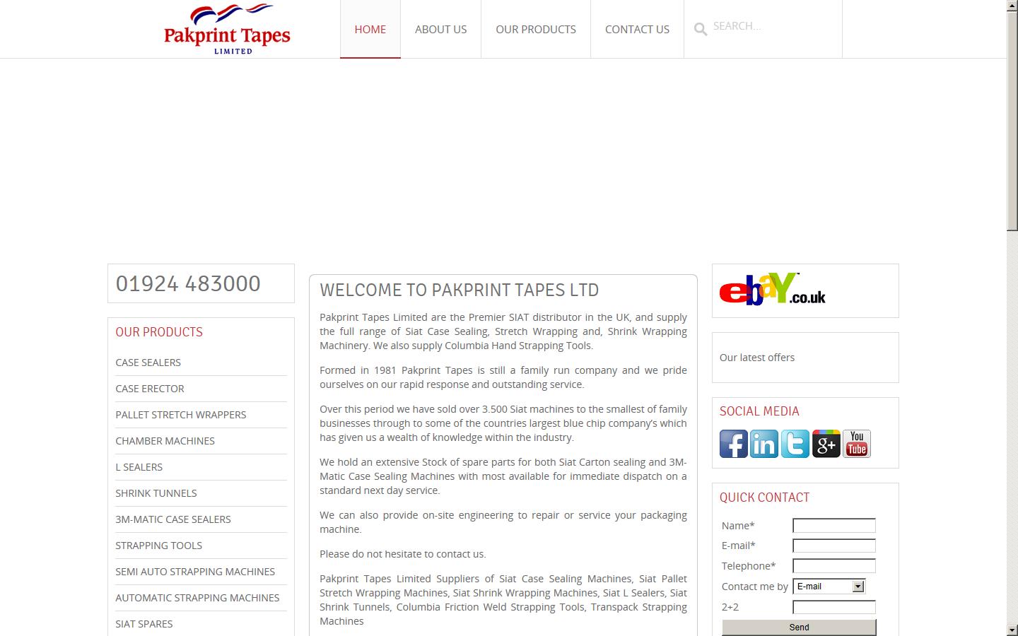 Pakprint Tapes Limited Website