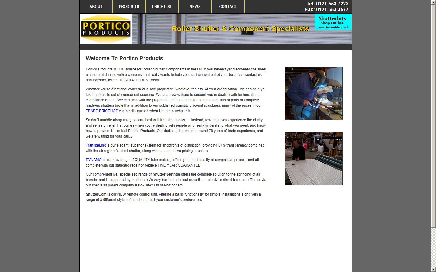 Portico Products Website