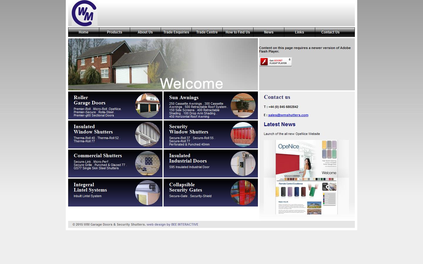 W M Shutters Ltd Website