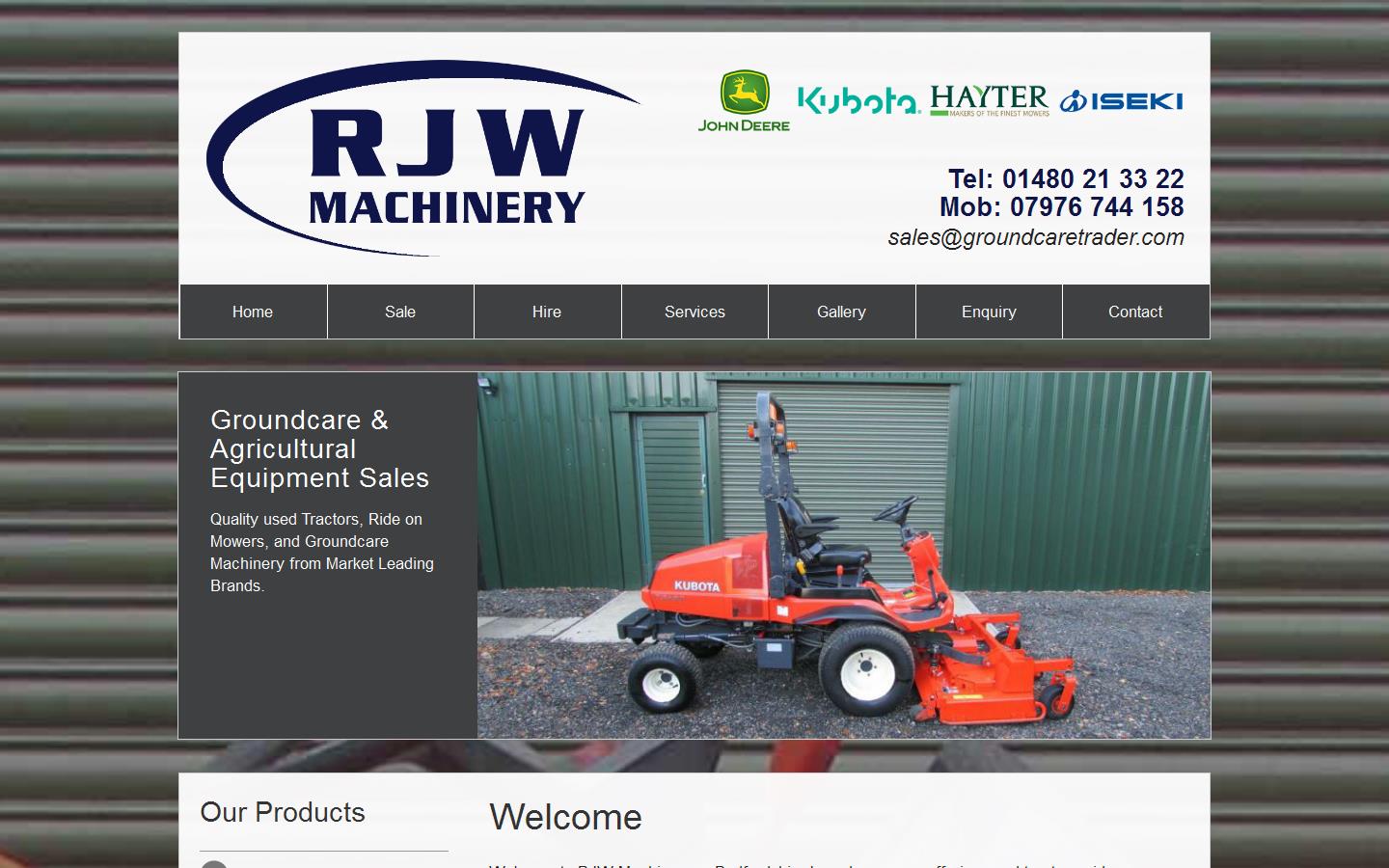 RJW Machinery Sales Website