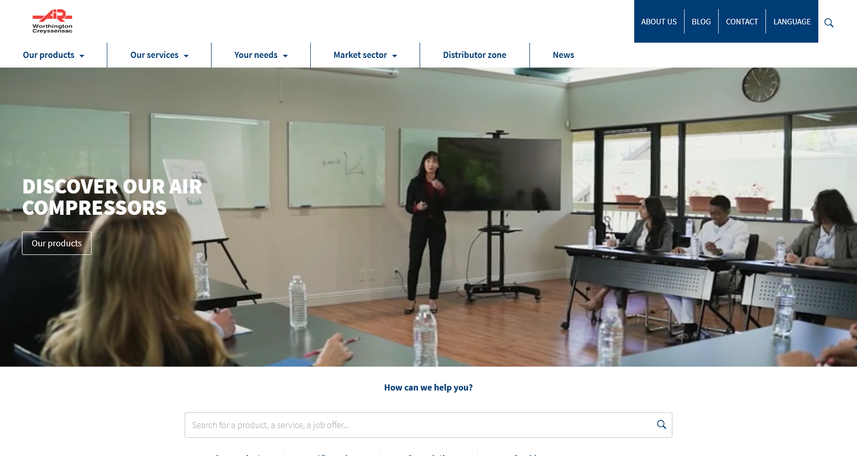 Worthington Creyssensac Air Compressors Ltd Website