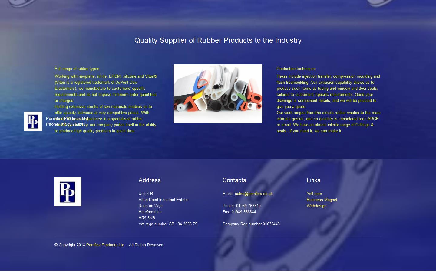 Perriflex Products Ltd Website