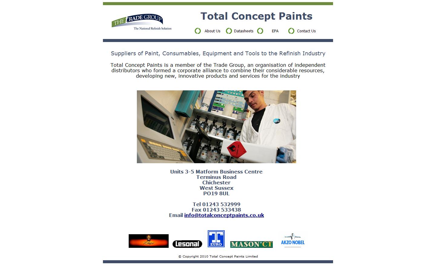 Total Concept Paints Ltd Website