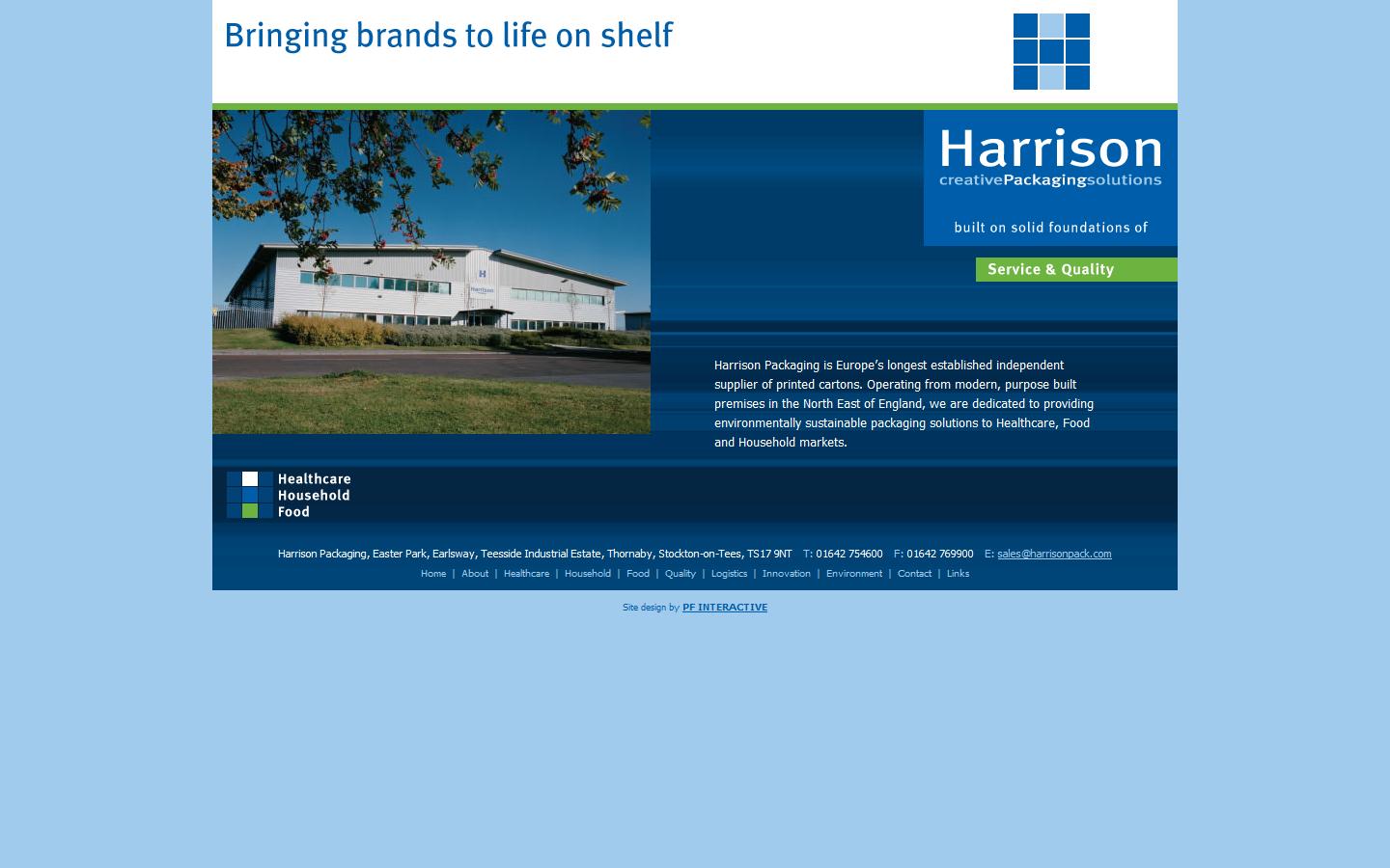 John Harrison (Stockton) Limited t/a Harrison Packaging Website
