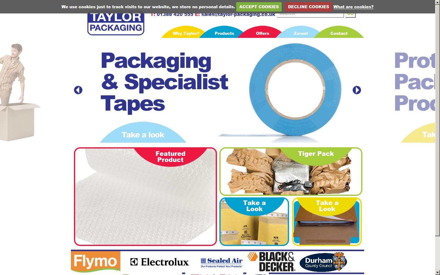 Taylor Packaging Ltd Website