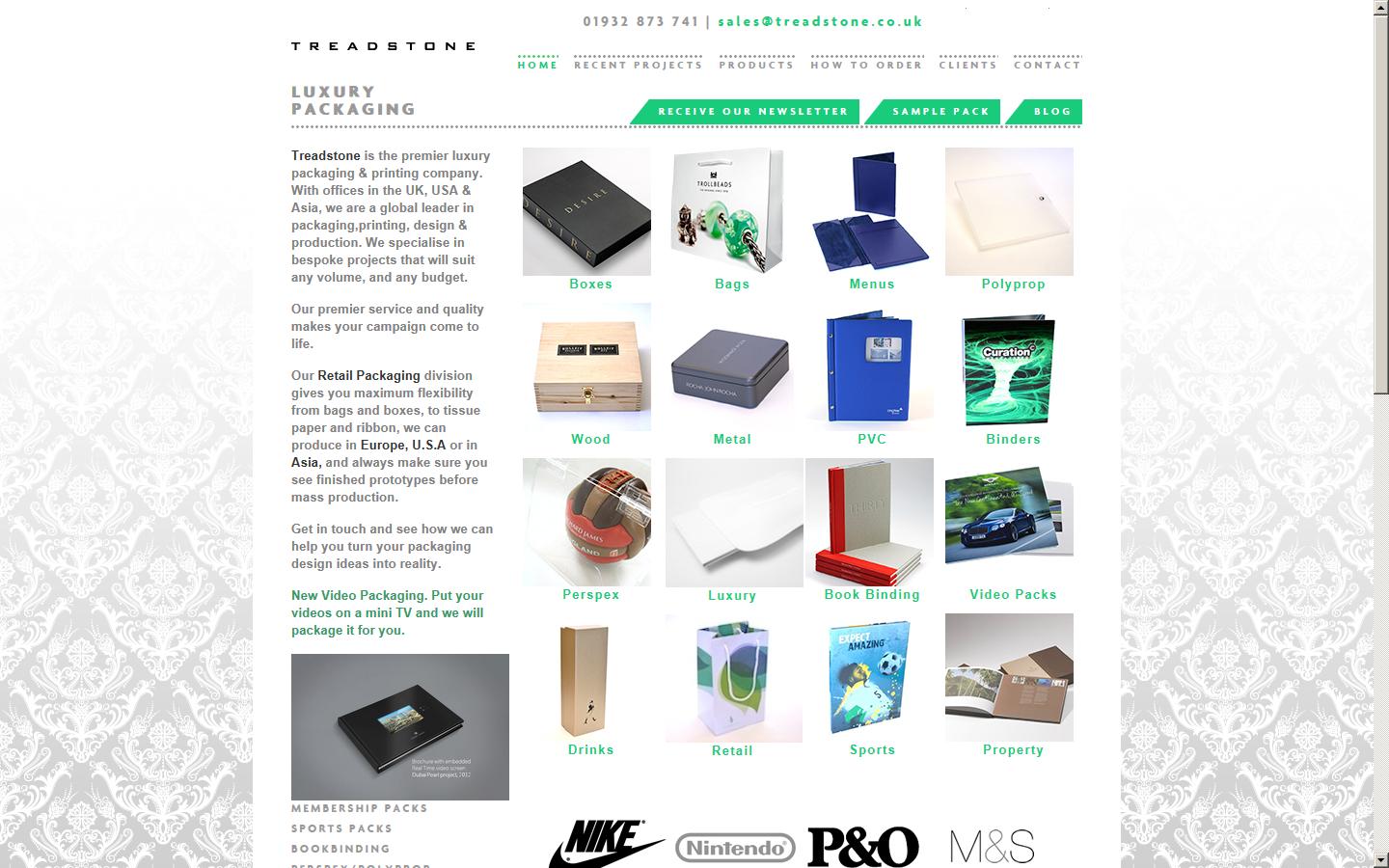 Treadstone Packaging Website