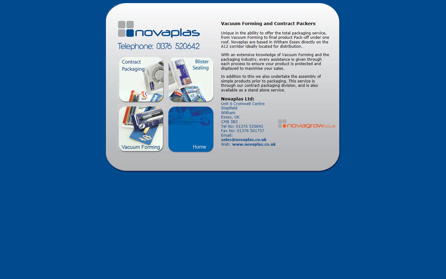 Novaplas Ltd Website