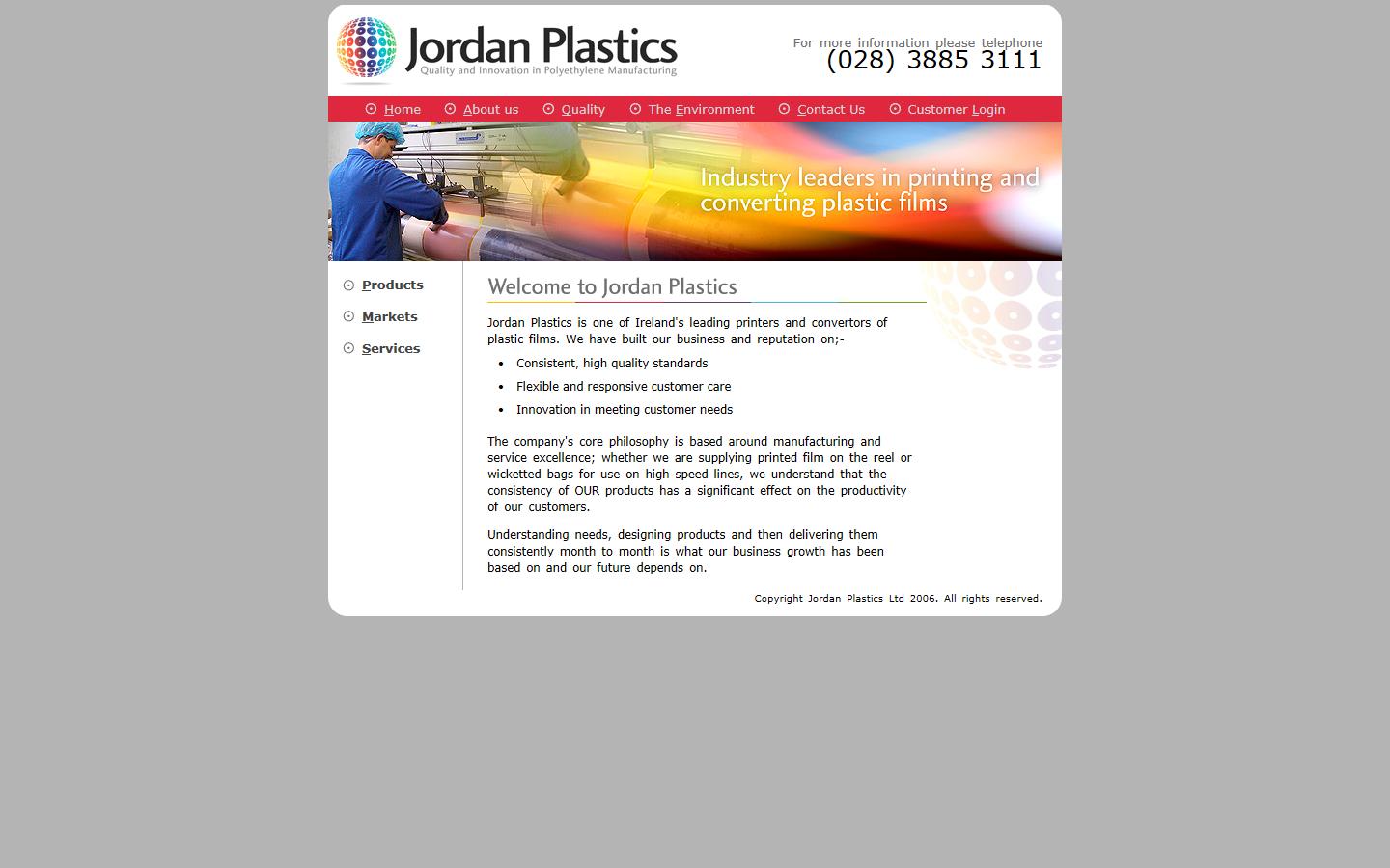 Jordan Plastics Ltd Website