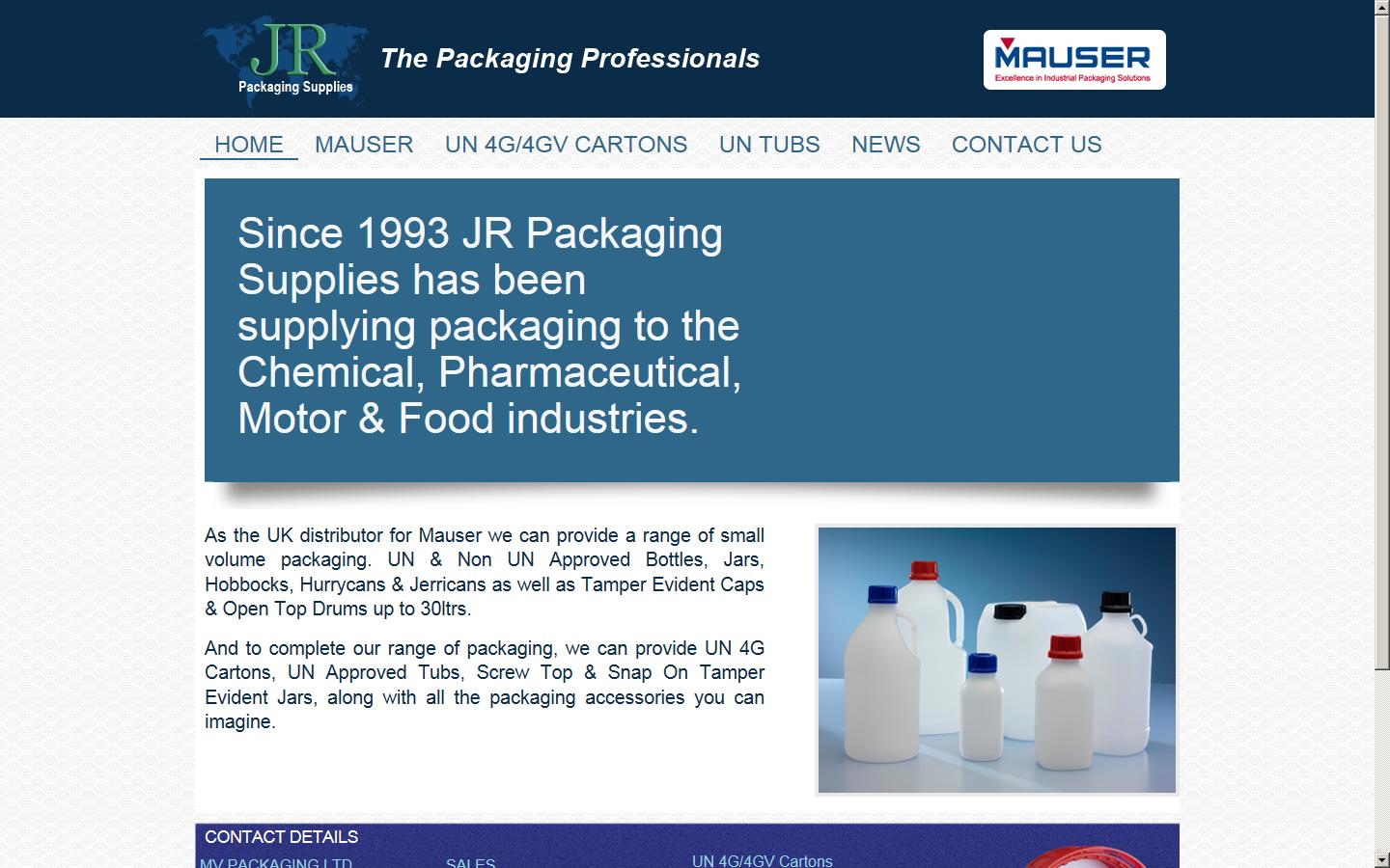 J R Packaging Supplies Website