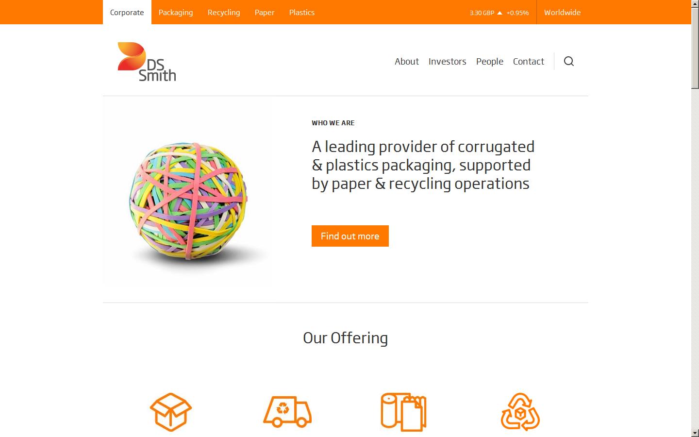 DS Smith Packaging Website