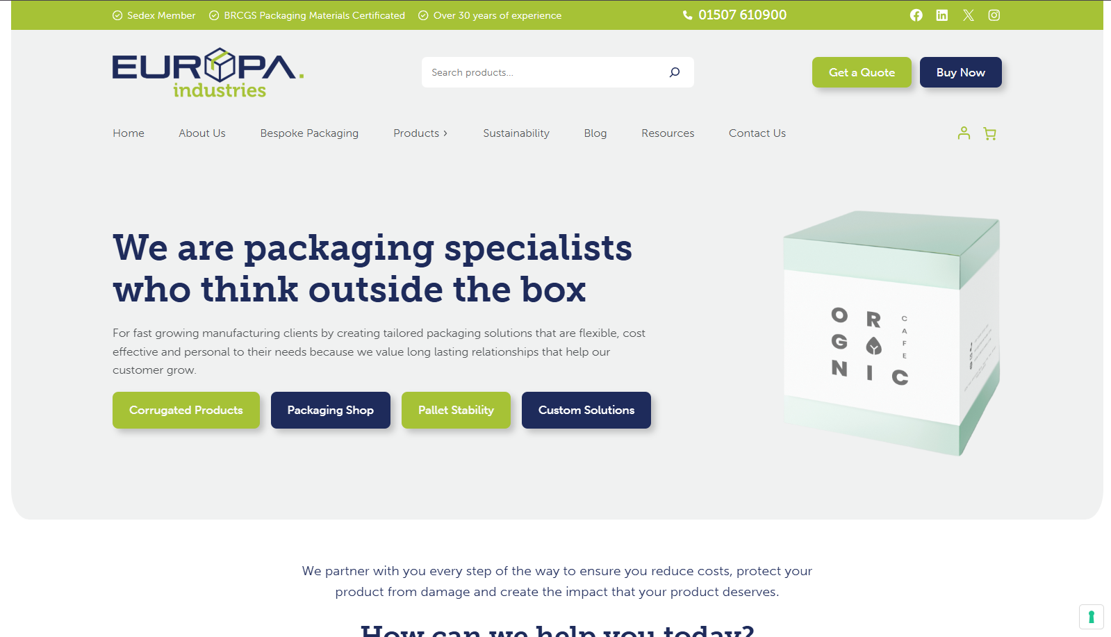 Europa Industries Ltd Website