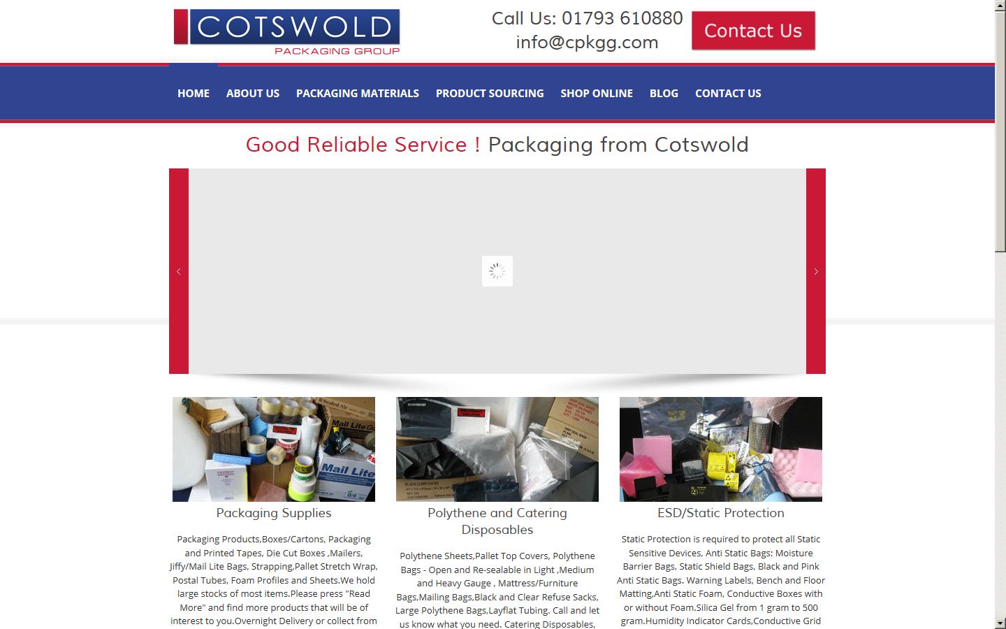 Cotswold Packaging Group Ltd Website