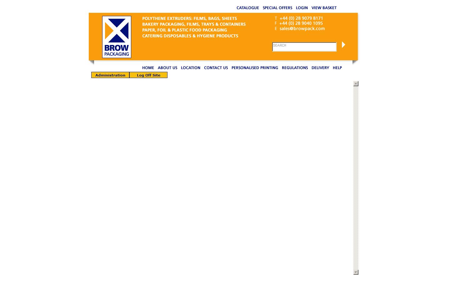 Brow Packaging Website