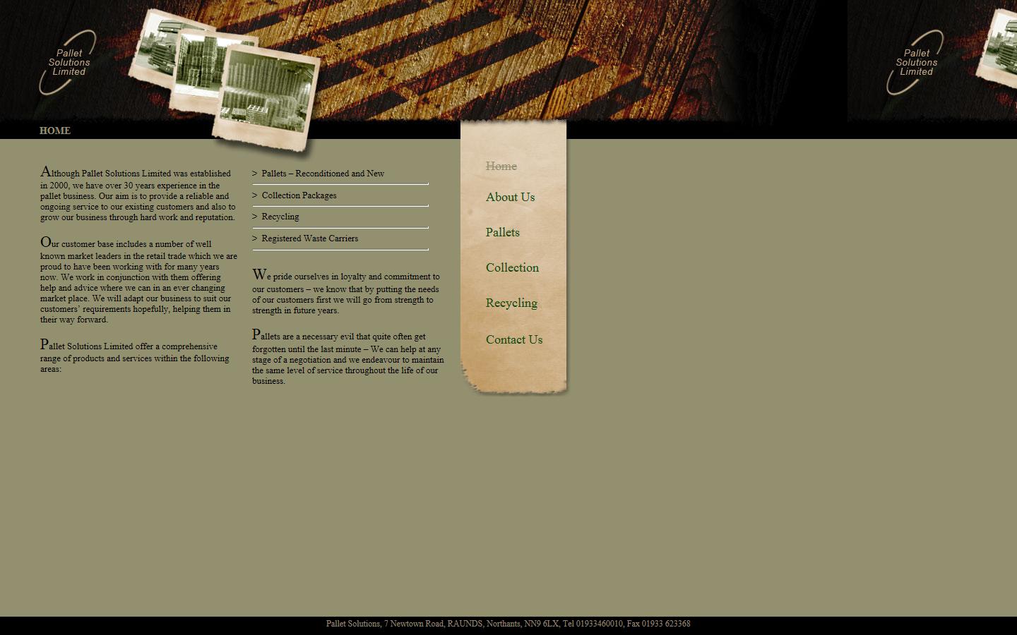 Pallet Solutions Ltd Website