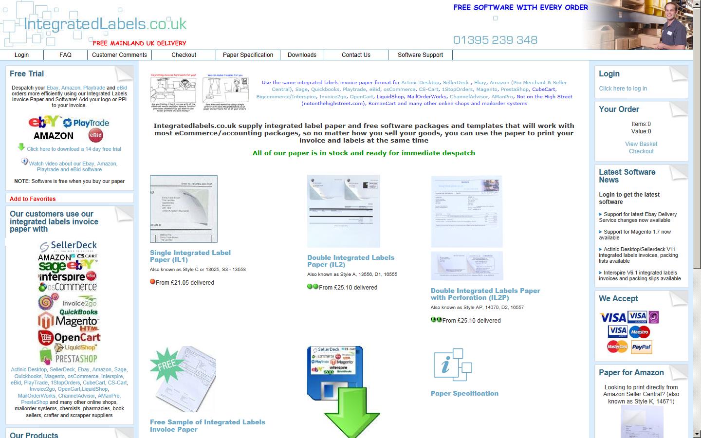 Integrated Labels Website