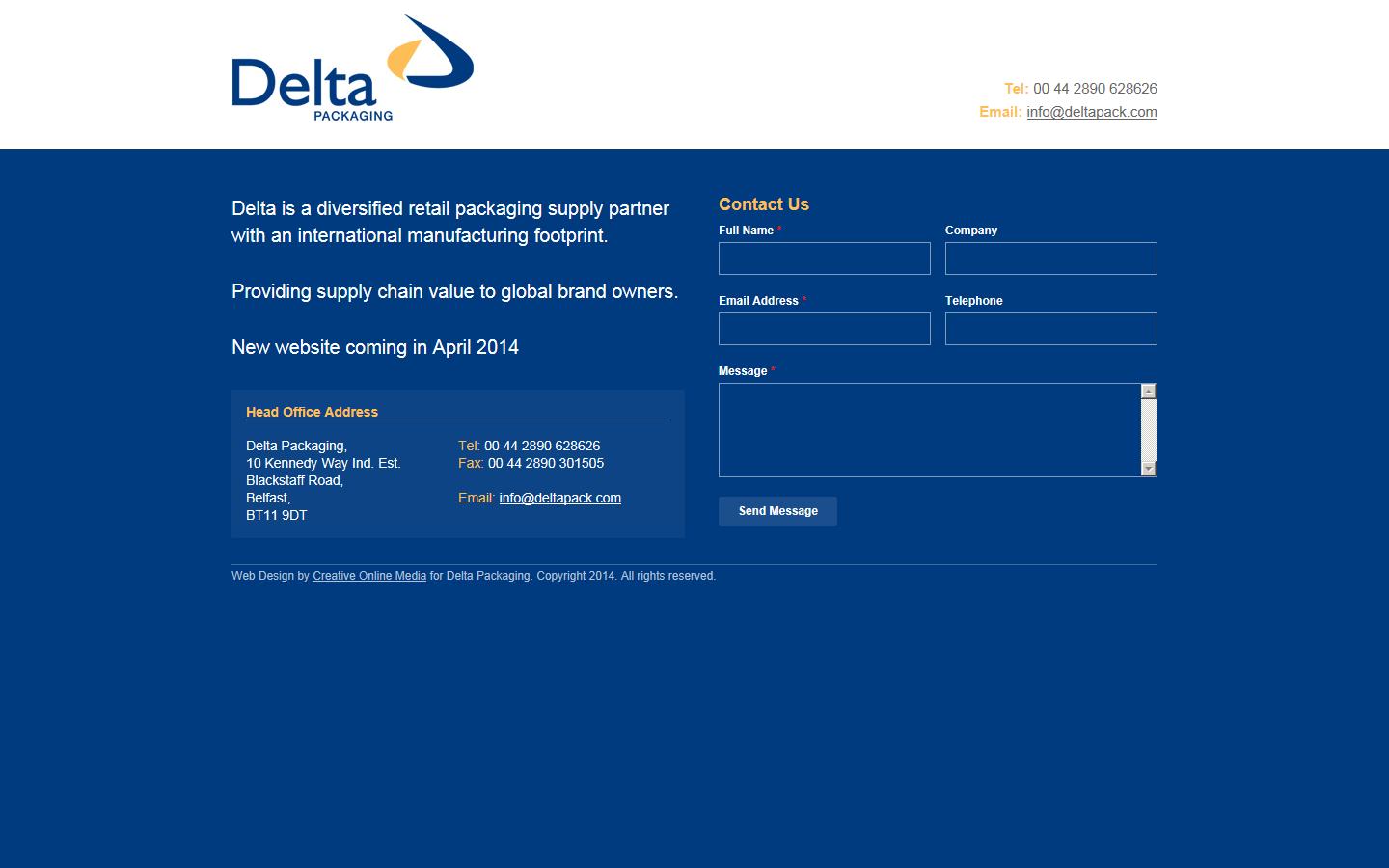 Delta Print & Packaging Ltd Website