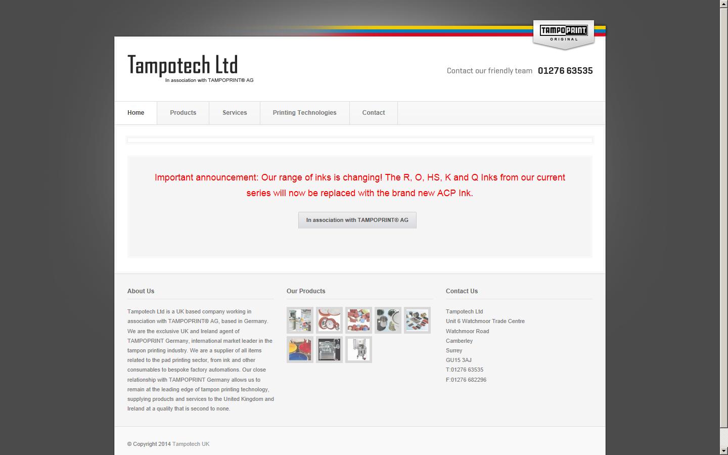 Tampotech Ltd Website
