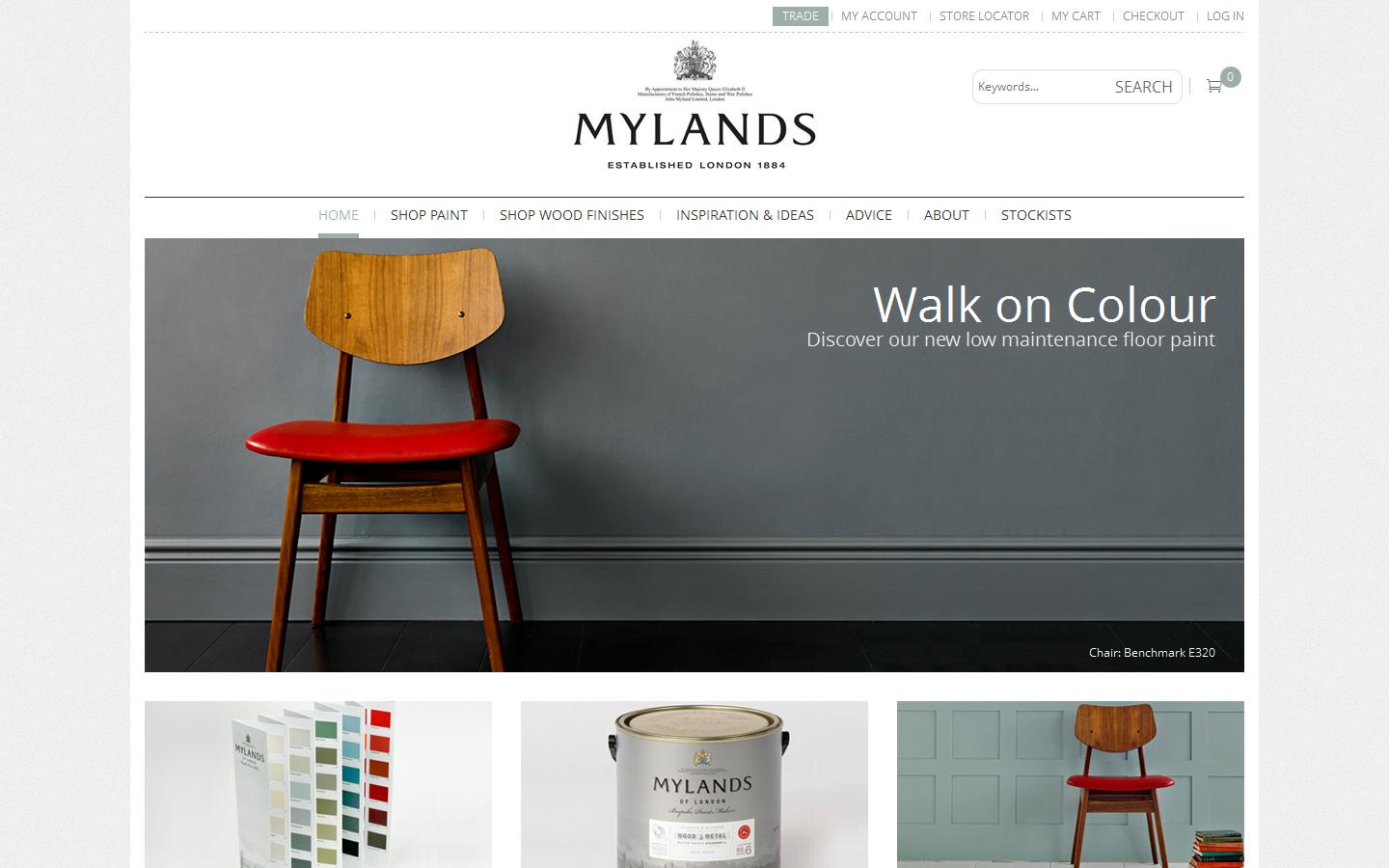 Mylands Paints & Woodfinishes Website