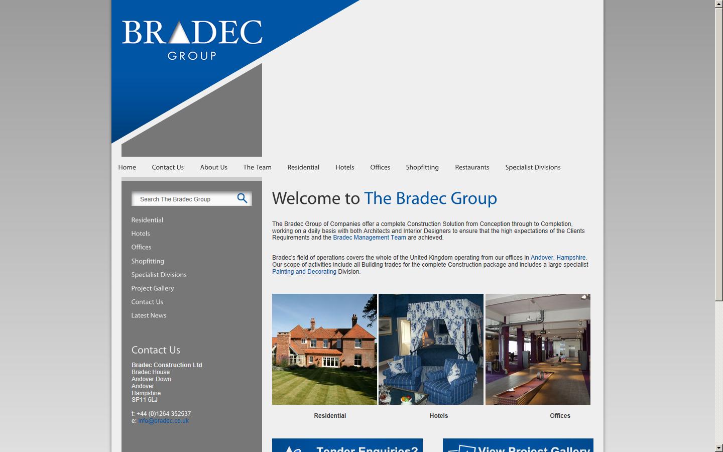 Bradec (Andover) Ltd Website