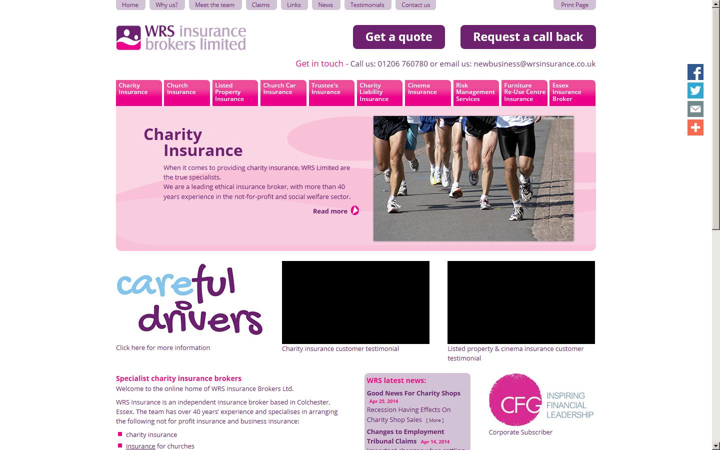 WRS Insurance Brokers Ltd Website