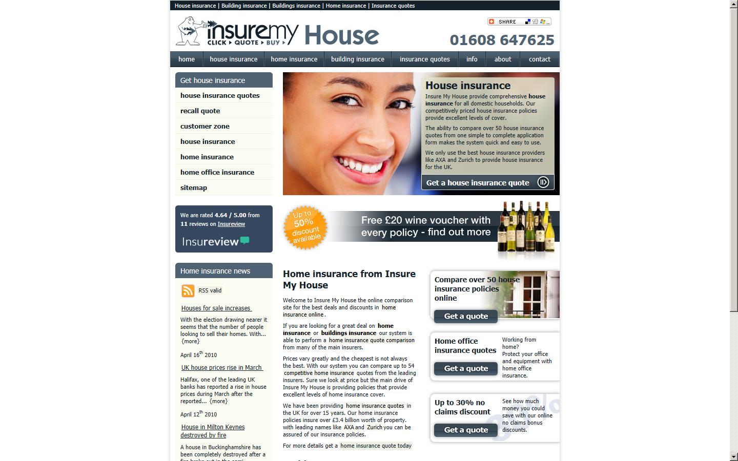 InsureMyHouse.co.uk Website